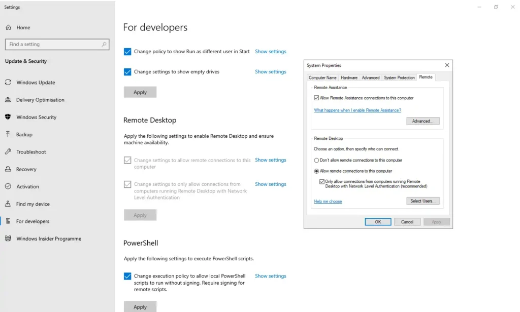 Cài đặt Remote Tab