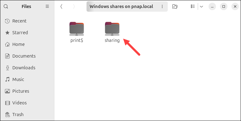 Thư mục Samba dùng chung trên Linux Ubuntu.