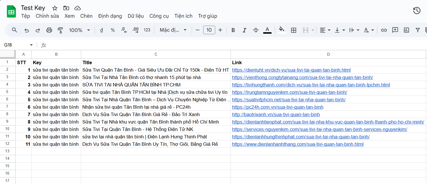 Google Sheet Template